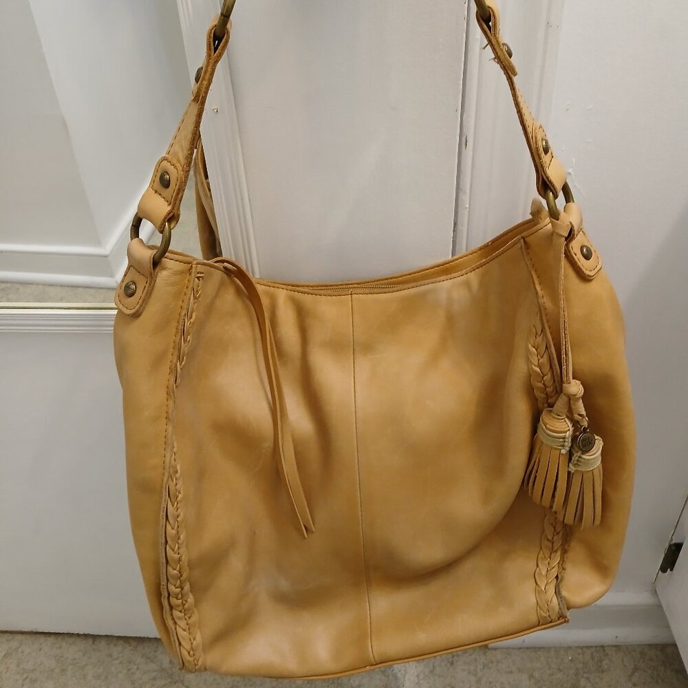 The Sach Tan Leather Shoulder Bag